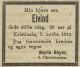 Dødsannonse Eivind Christensen von Krogh Beyer