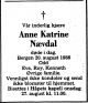 Dødsannonse Anna Katrine Nævdal