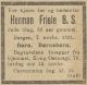 Dødsannonse Herman Friele