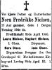 Dødsannonse Nora Fredrikke Nielsen