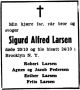Dødsannonse Sigurd Alfred Larsen 