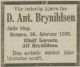 Dødsannonse Diderich Anthon Brynildsen