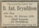 Dødsannonse Diderich Anthon Brynildsen