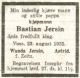 Dødsannonse Hans Sebastian Jersin

