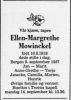 Dødsannonse Ellen-Margrethe Walter