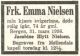 Dødsannonse Emma Nielsen