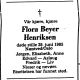 Dødsannonse Flora Beyer Henriksen