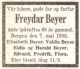 Dødsannonse Freydar Dekke Høegh von Krogh Beyer
