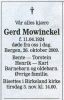 Dødsannonse Gerd Mowinckel

