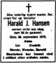 Dødsannonse Harald Josef Hansen