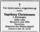 Dødsannonse Ingeborg Christensen