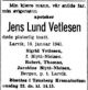 Dødsannonse Jens Lund Vetlesen
