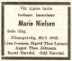 Dødsannonse Marie Franciska Nielsen