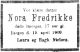 Dødsannonse Nora Fredrikke Nielsen