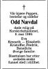 Dødsannonse Odd Nævdal