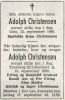 Dødsannonse for Adolph Christensen